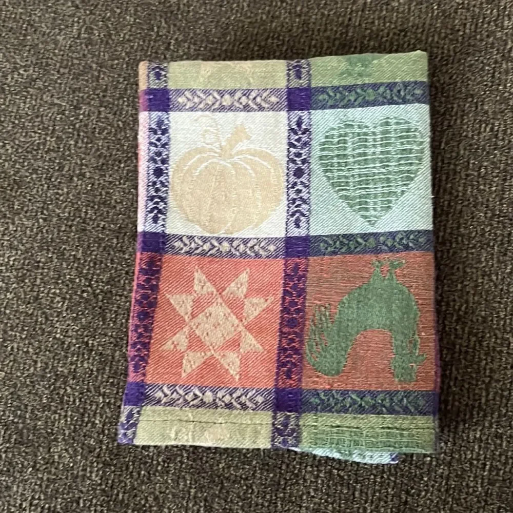 Autumnal Farmhouse Set of 4 Dinner Square Cloth Napkins- 16” by 16”